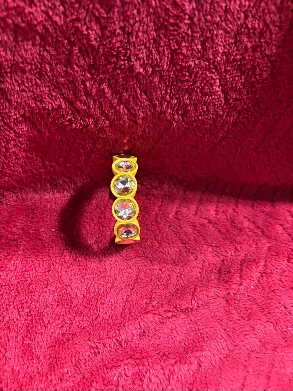 Retired J Bloom - Yellow Crystal Stretch Bracelet - New